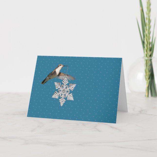 Cartes Pour Fêtes Annuelles Colibri de Noël (Devant)
