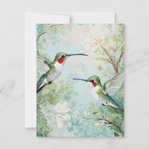 Cartes Pour Fêtes Annuelles Colibri peint
