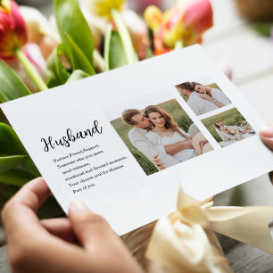 Cartes Pour Fêtes Annuelles Collage Couple Photo & Romantique Mari Amour Cadea