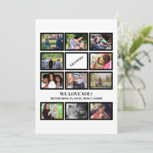 Cartes Pour Fêtes Annuelles Collage de 11 photos de grand-mère personnalisé et