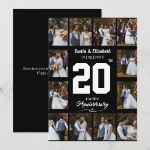 Cartes Pour Fêtes Annuelles Collage de 12 photos pour un joyeux anniversaire