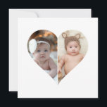 Cartes Pour Fêtes Annuelles Collage de 2 Photos en forme de Coeur<br><div class="desc">Cette conception de photo en forme de cœur personnalisée agence magnifiquement vos souvenirs préférés en forme de cœur, symbolisant l'amour et la connexion. Parfaite pour des occasions spéciales comme les anniversaires, les mariages ou la Saint-Valentin, cette conception met en valeur vos moments chéris de manière significative et artistique. Sa disposition...</div>