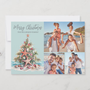 Cartes Pour Fêtes Annuelles Collage de 3 photos de famille pour un joyeux Noël