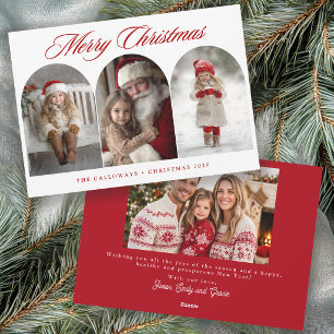 Cartes Pour Fêtes Annuelles Collage de 4 photos de famille pour Noël