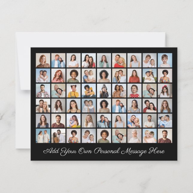Cartes Pour Fêtes Annuelles Collage de 54 photos Ajoutez votre propre message  (Devant)