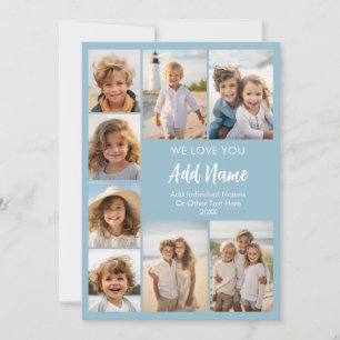 Cartes Pour Fêtes Annuelles Collage de 8 photos moderne - Nous aimons Nom