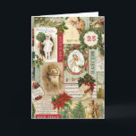 CARTES POUR FÊTES ANNUELLES COLLAGE DE NOËL VINTAGE<br><div class="desc">Collage de Noël Vintage moderne composé de cartes postales de vacances à l'ancienne.</div>