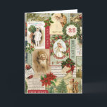 CARTES POUR FÊTES ANNUELLES COLLAGE DE NOËL VINTAGE<br><div class="desc">Collage de Noël Vintage moderne composé de cartes postales de vacances à l'ancienne.</div>