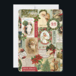 CARTES POUR FÊTES ANNUELLES COLLAGE DE NOËL VINTAGE<br><div class="desc">Collage de Noël Vintage moderne composé de cartes postales de vacances à l'ancienne.</div>