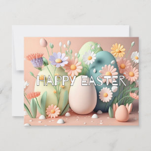 Cartes Pour Fêtes Annuelles Collage de Pâques de vacances coloré