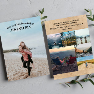 Cartes Pour Fêtes Annuelles Collage de photos Année des aventures Voyage