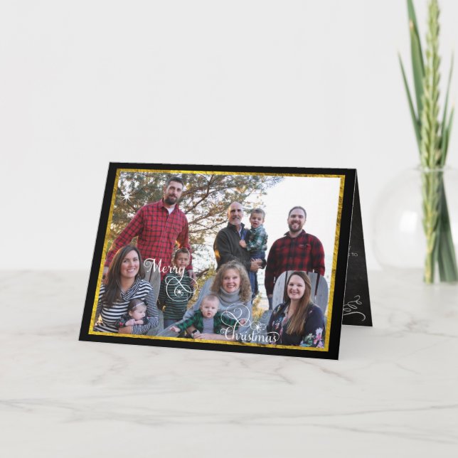 Cartes Pour Fêtes Annuelles Collage de photos de famille (Devant)
