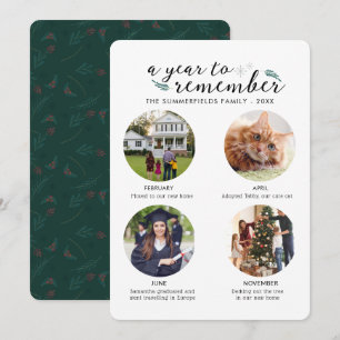 Cartes Pour Fêtes Annuelles Collage de photos de famille de Noël Année en imag