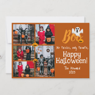 Cartes Pour Fêtes Annuelles Collage de photos de famille Halloween en Citrouil