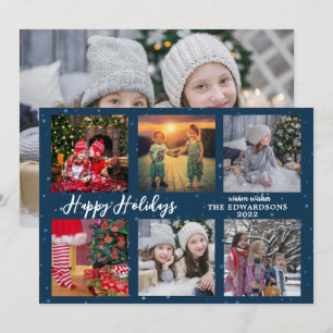 Cartes Pour Fêtes Annuelles Collage de photos de famille Joyeux Noël