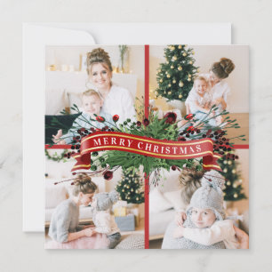 Cartes Pour Fêtes Annuelles Collage de photos de fête & Message de Noël