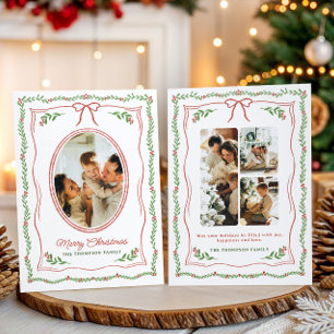 Cartes Pour Fêtes Annuelles Collage de photos de Noël dessinées à la main pour