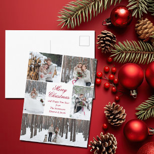 Cartes Pour Fêtes Annuelles Collage de photos de Noël d'un couple élégant Nouv