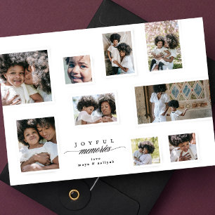 Cartes Pour Fêtes Annuelles Collage de photos de Noël Moments joyeux modernes