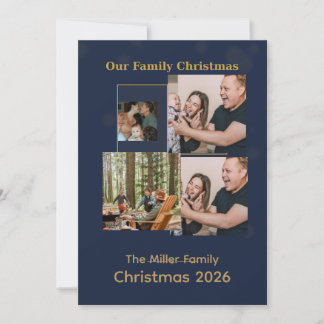 Cartes Pour Fêtes Annuelles Collage de photos de Noël personnalisé pour la fam
