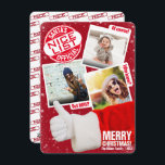 Cartes Pour Fêtes Annuelles Collage de photos | Fantastique pouce vers le haut<br><div class="desc">Partagez votre statut confirmé avec une carte photo de Noël adorablement mignonne avec Père Noël lui-même donnant le pouce à vos photos. Il y a un énorme timbre d'approbation en haut à gauche de cette drôle de carte de voeux de vacances trois photos. Celui-ci a des plaisanteries amusantes sur les...</div>