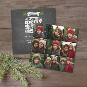 Cartes Pour Fêtes Annuelles Collage de photos Instagram avec 9 photos carrées