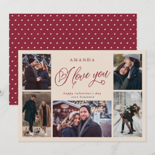 Cartes Pour Fêtes Annuelles Collage de photos Je t'aime Saint-Valentin