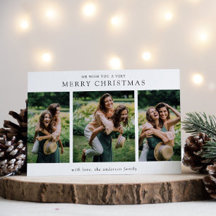 Cartes Pour Fêtes Annuelles Collage de photos minimaliste Noël moderne