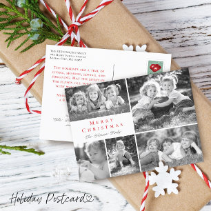 Cartes Pour Fêtes Annuelles Collage de photos moderne Joyeux Noël