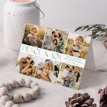 Cartes Pour Fêtes Annuelles Collage de photos pour la paix et la joie modernes<br><div class="desc">Carte de vacances colorée et moderne avec un collage photo de 6 photos de votre famille préférée sur le devant. "Paix et Joie" est affiché en alternance en lettres vert clair et vert foncé. Personnalisez l'avant de la carte en ajoutant un message de bienvenue personnalisé, un nom et une année....</div>