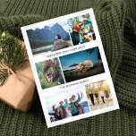 Cartes Pour Fêtes Annuelles Collage de photos Souvenirs de voyage joyeux<br><div class="desc">Capturez et mettez en valeur vos aventures inoubliables avec notre carte de vacances à collage de 8 photos ! Conçue pour les familles ou les couples qui aiment voyager, cette carte offre le moyen idéal de partager de multiples souvenirs de votre année d'exploration. Avec un espace pour 6 photos sur...</div>