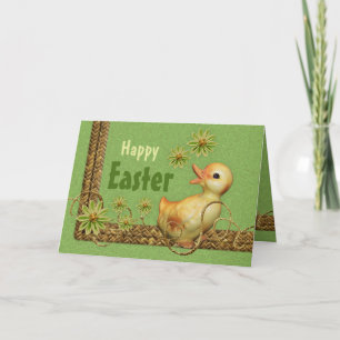 Cartes Pour Fêtes Annuelles Collage de poulet Whimsy CC0847 Joyeux Pâques