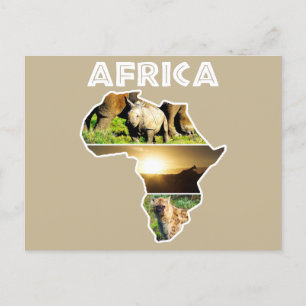 Cartes Pour Fêtes Annuelles Collage du continent africain