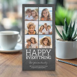 Cartes Pour Fêtes Annuelles Collage Instagram avec 6 photos sur Chalkboard<br><div class="desc">Joyeux Tout ! Un joyeux Noël de Noël branché avec un collage photo de 6 photos. Peut être utilisé pour les fêtes de décembre ou vraiment n'importe quelle célébration.</div>