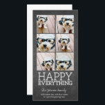 Cartes Pour Fêtes Annuelles Collage Instagram avec 6 photos sur Chalkboard<br><div class="desc">Joyeux Tout ! Un joyeux Noël de Noël branché avec un collage photo de 6 photos. Peut être utilisé pour les fêtes de décembre ou vraiment n'importe quelle célébration.</div>
