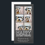 Cartes Pour Fêtes Annuelles Collage Instagram avec 6 photos sur Chalkboard<br><div class="desc">Joyeux Tout ! Un joyeux Noël de Noël branché avec un collage photo de 6 photos. Peut être utilisé pour les fêtes de décembre ou vraiment n'importe quelle célébration.</div>