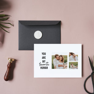 Cartes Pour Fêtes Annuelles Collage moderne Couple Photo & Romantic Love Citat