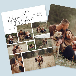 Cartes Pour Fêtes Annuelles Collage moderne Noël 8 Photo Happest