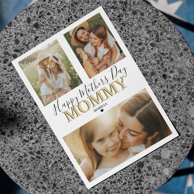 Cartes Pour Fêtes Annuelles Collage photo 3 moderne | Bonne fête des mères (Créateur téléchargé)