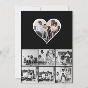 Cartes Pour Fêtes Annuelles Collage photo 7 en noir et blanc