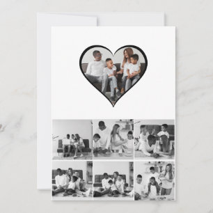 Cartes Pour Fêtes Annuelles Collage photo 7 en noir et blanc