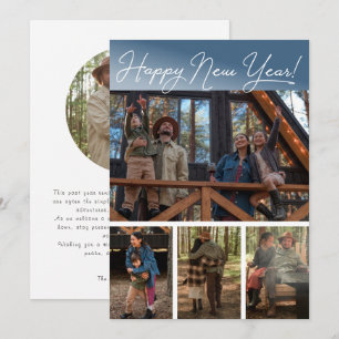 Cartes Pour Fêtes Annuelles Collage photo de 4 Bonne Année Moderne