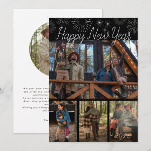 Cartes Pour Fêtes Annuelles Collage photo de 4 Bonne Année Moderne