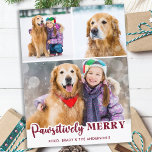 Cartes Pour Fêtes Annuelles Collage photo de chien de compagnie mignon Joyeux<br><div class="desc">Voici notre nouvelle ligne de cartes de fin de année, parfait pour les familles avec des amis en colère ! Notre collection "Pawsitly Joyeux" présente une variété de designs amusants et festifs qui mettent en valeur vos animaux de compagnie bien-aimés de façon mignonne et ludique. Que vous ayez un chien...</div>