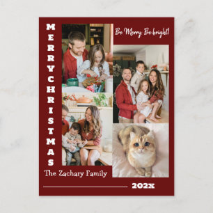 Cartes Pour Fêtes Annuelles Collage photo de famille élégant moderne de Noël