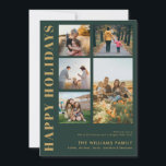 Cartes Pour Fêtes Annuelles Collage photo de famille minimaliste moderne<br><div class="desc">Joyeuses fêtes ! Envoyez vos souhaits chaleureux à vos amis et à votre famille cette saison de Noël avec une carte de collage photo personnalisable avec une typographie simple et moderne. Personnalisez en ajoutant vos photos, noms, année et autres détails personnalisés. Cette carte de Noël minimale est disponible en d'autres...</div>