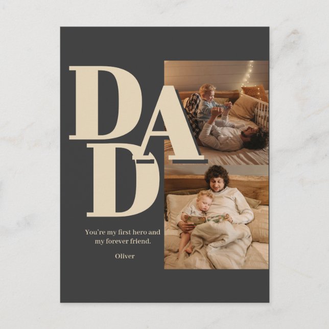 Cartes Pour Fêtes Annuelles Collage photo de Fête des pères personnalisée | Le (Devant)