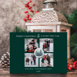 Cartes Pour Fêtes Annuelles Collage photo de la forêt d'hiver verte<br><div class="desc">Partagez la magie de la saison avec cette Green Winter Forest Floral Photo Collage Holiday Card, conçue pour mettre en valeur votre esprit festif. Ce salut photo de vacances présente un agencement simple avec une scène de forêt d'aquarelles sereines et de délicats accents floraux de la forêt d'hiver, mettant en...</div>