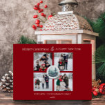 Cartes Pour Fêtes Annuelles Collage photo de la forêt rouge d'hiver<br><div class="desc">Partagez la magie de la saison avec cette Red Winter Forest Floral Photo Collage Holiday Card, conçue pour mettre en valeur votre esprit festif. Ce salut photo de vacances présente un agencement simple avec une scène de forêt d'aquarelles sereines et de délicats accents floraux de la forêt d'hiver, mettant en...</div>