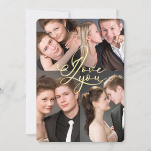 Cartes Pour Fêtes Annuelles Collage photo de la Saint-Valentin Je t'aime